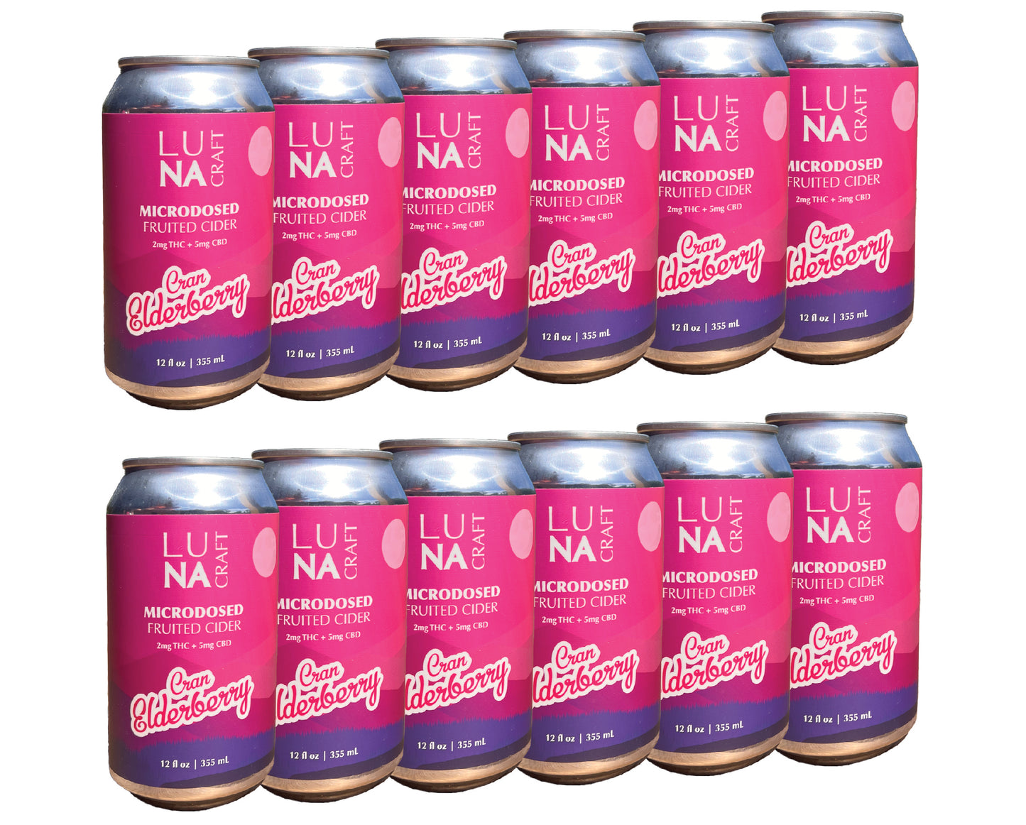 LUNA Microdosed Cider Cran-Elderberry 12 Pack