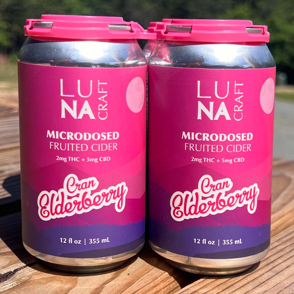 LUNA Microdosed Cider Cran-Elderberry 12 Pack