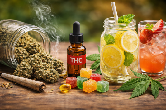 Differences in benefits of flower, gummies and THC beverages