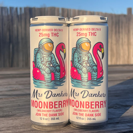 Mrs Dankers Moonberry Infused 25mg Delta-9 THC Sparkling Juice