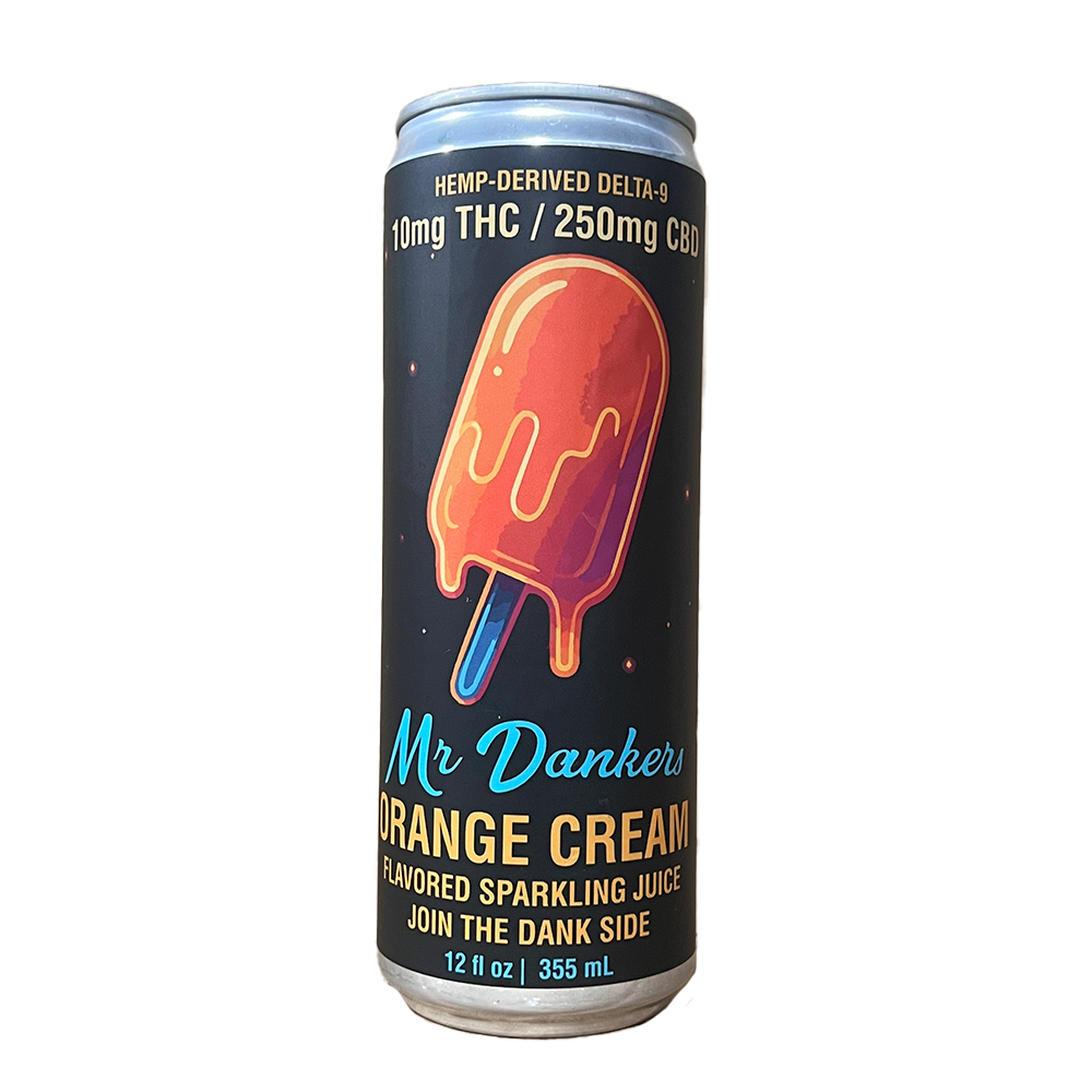 Dankers Orange Cream Hemp-Derived Delta-9 THC + CBD Sparkling Juice Single Can