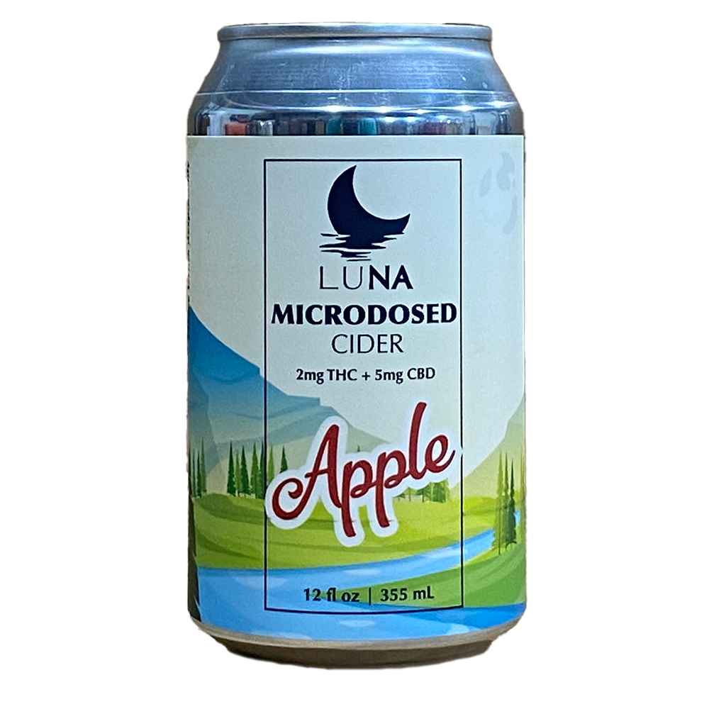 LUNA Apple Hemp-Derived Delta-9 THC + CBD Cider Single Can