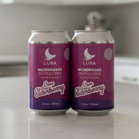 LUNA Cran-Elderberry Hemp-Derived Delta-9 THC + CBD 4 Pack