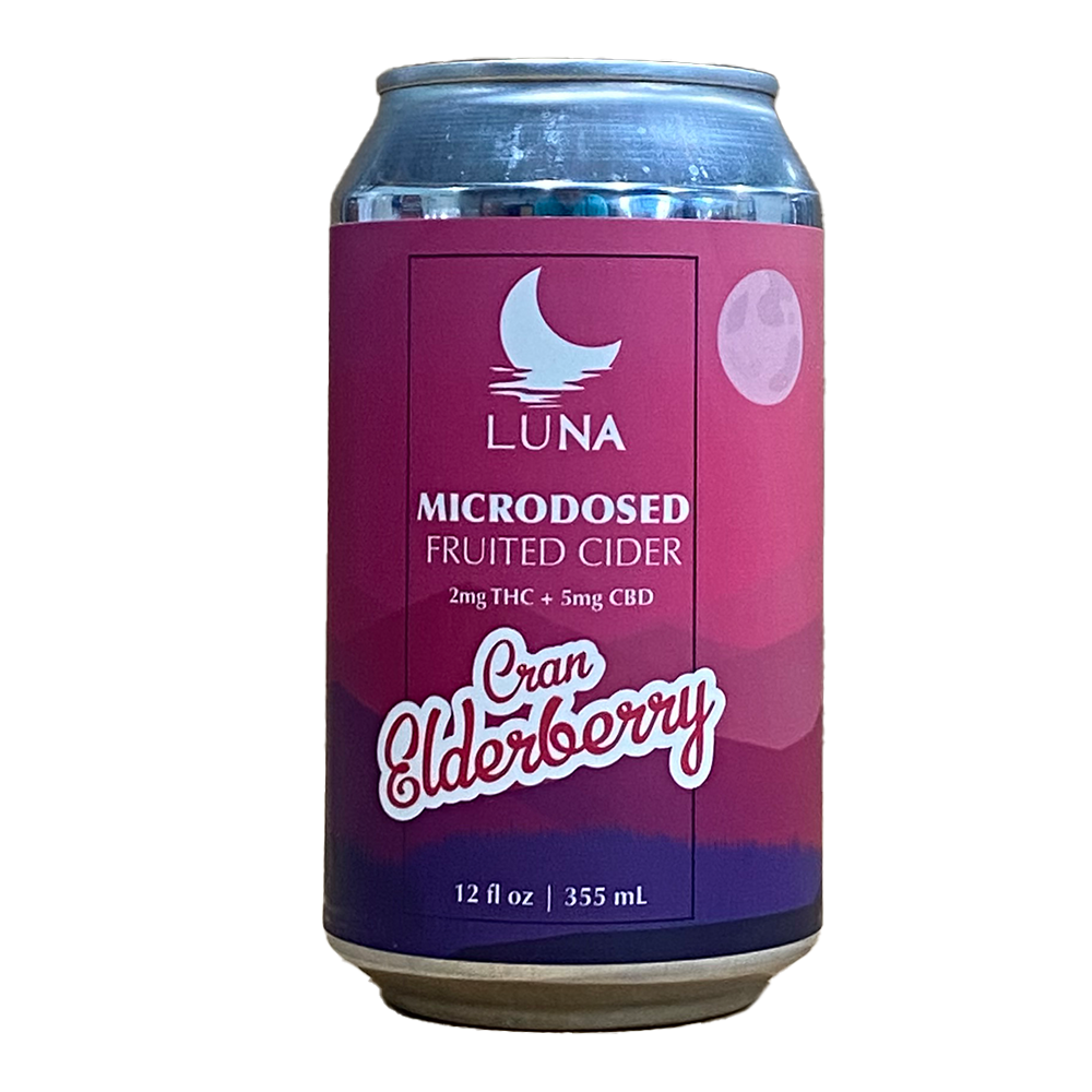 LUNA Cran-Elderberry Hemp-Derived Delta-9 THC + CBD Single Can