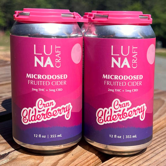 LUNA Microdosed Cider Cran-Elderberry 4 Pack