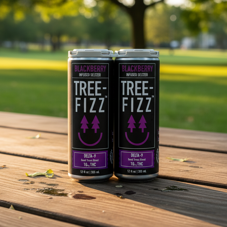 Tree-Fizz Blackberry Infused 10mg Delta-9 THC Seltzer