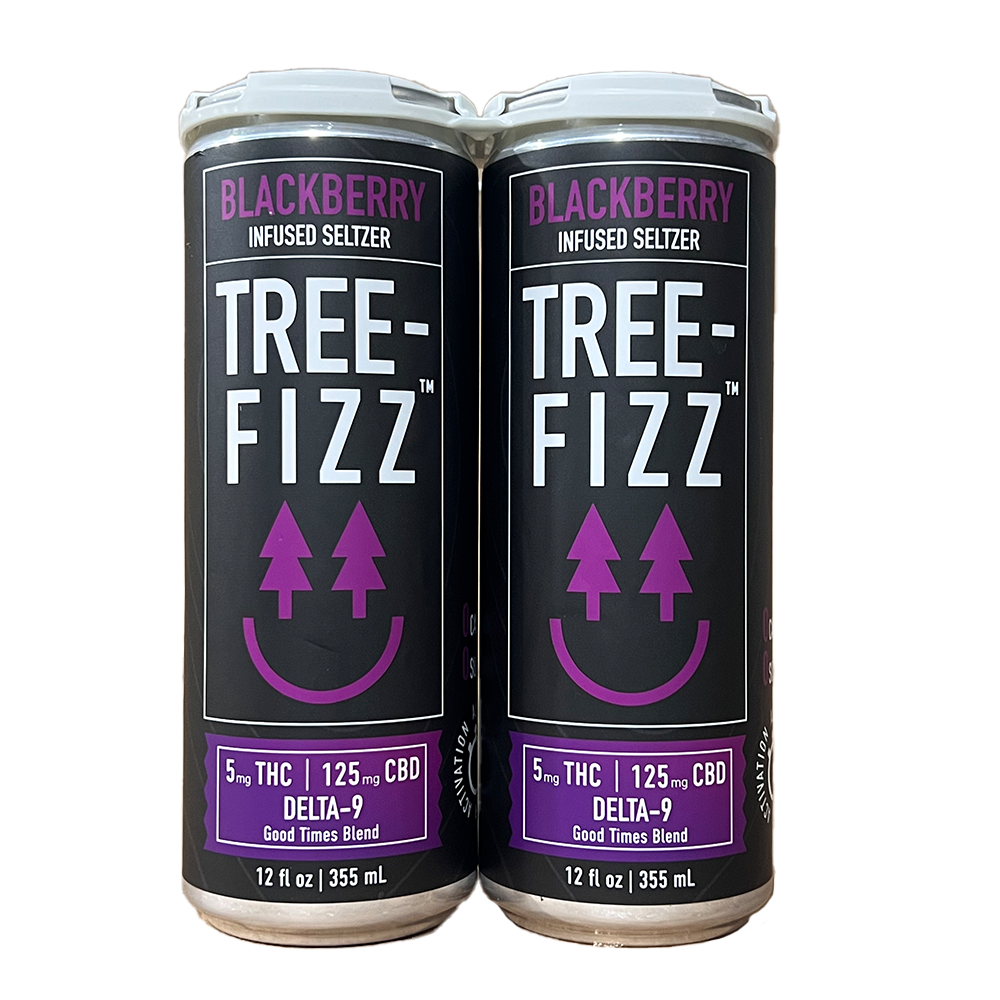 Tree-Fizz Blackberry Hemp-Derived Delta-9 Seltzer 4 Pack